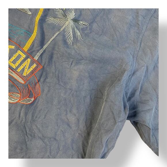 Harley Davidson Silk Pacific Honolulu Hawaii Shirt Men’s Size‎ XL Blue - Picture 7 of 10